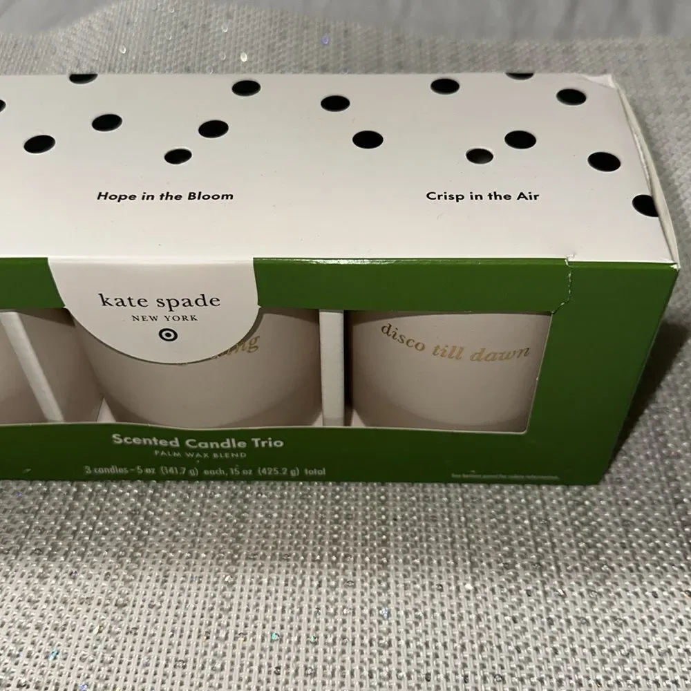 kate spade x Target Cream Multi 3 Count Ceramic Indoor Jar Candle Gift Set